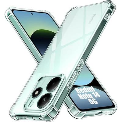 Fodral för Xiaomi Redmi Note 14 5G (inte för 4G) - Stötsäker Repskyddande Transparent Tunn Förstärkta Hörn