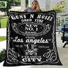 Guns n'roses band retro print blanket Flannel Soft Comfort Blanket Home Travel Blanket Kids Warm Blanket birthday gift