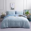 Bedding Craft Cut Flower Simple Solid Color Three-piece Quilt Cover Pillowcase Set 9 Size Boutique Set