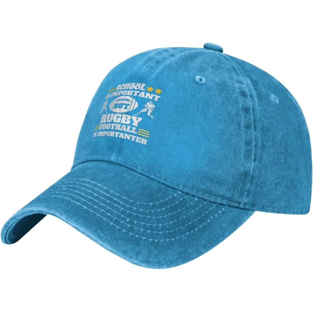 Rugby Football Is Important Distressed Baseball Cap Washed Cotton Dad Hat Casual Adjustable