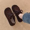 Handmade Retro Single Shoes Women's 2026 Autumn New Comfortable Soft-soled Casual Shoes Round Head Leather Women's Shoes