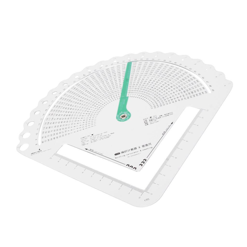 Pletací pravítko Pletací měřidlo Měřicí nástroj Multifunkční Přesná kalkulačka pletacích ok