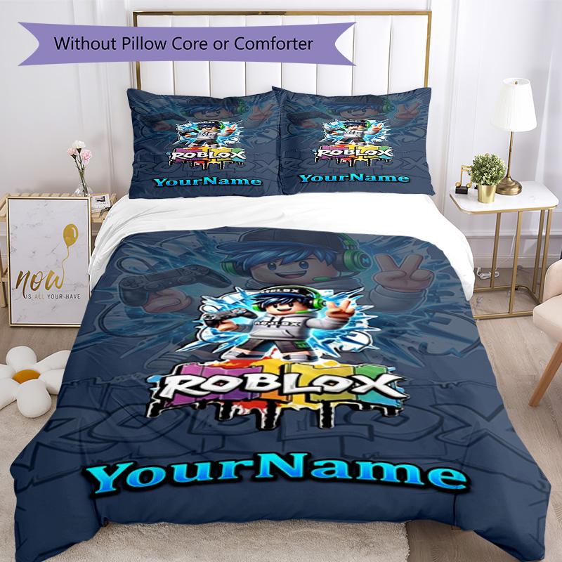 Roblox 315 Customize your name Bedding Set Breathable Duvet Cover with Pillowcases Home Decoration Birthday Gift