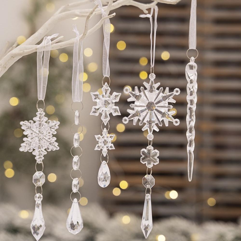 18PCS Creative Christmas Gifts Pendant Acrylic Christmas Decorations New Christmas Tree Ornament