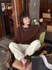 Women's Cable Knit Embroidered Loose Sweater - Casual Round Neck, Solid Color, Warm and Versatile for Autumn and Winter