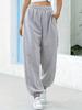 Women's High-Waisted Wide-Leg Cropped Pants - Casual Elastic Waistband with Pockets, Perfect for Fall & Winter, Plus Size Sports Pants