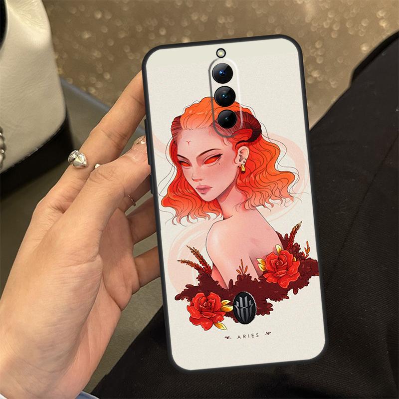Pouzdro na telefon s horoskopem, dívkou, Štírem, Býkem, Pannou pro Nubia Red Magic 8 Pro Redmagic 5G 5S 6R 6S 7S 8S Pro Plus 6 7 Pro Cover