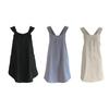 Cotton Linen Cross Back Apron with Pocket Cute for Bakings Painting Gardenings