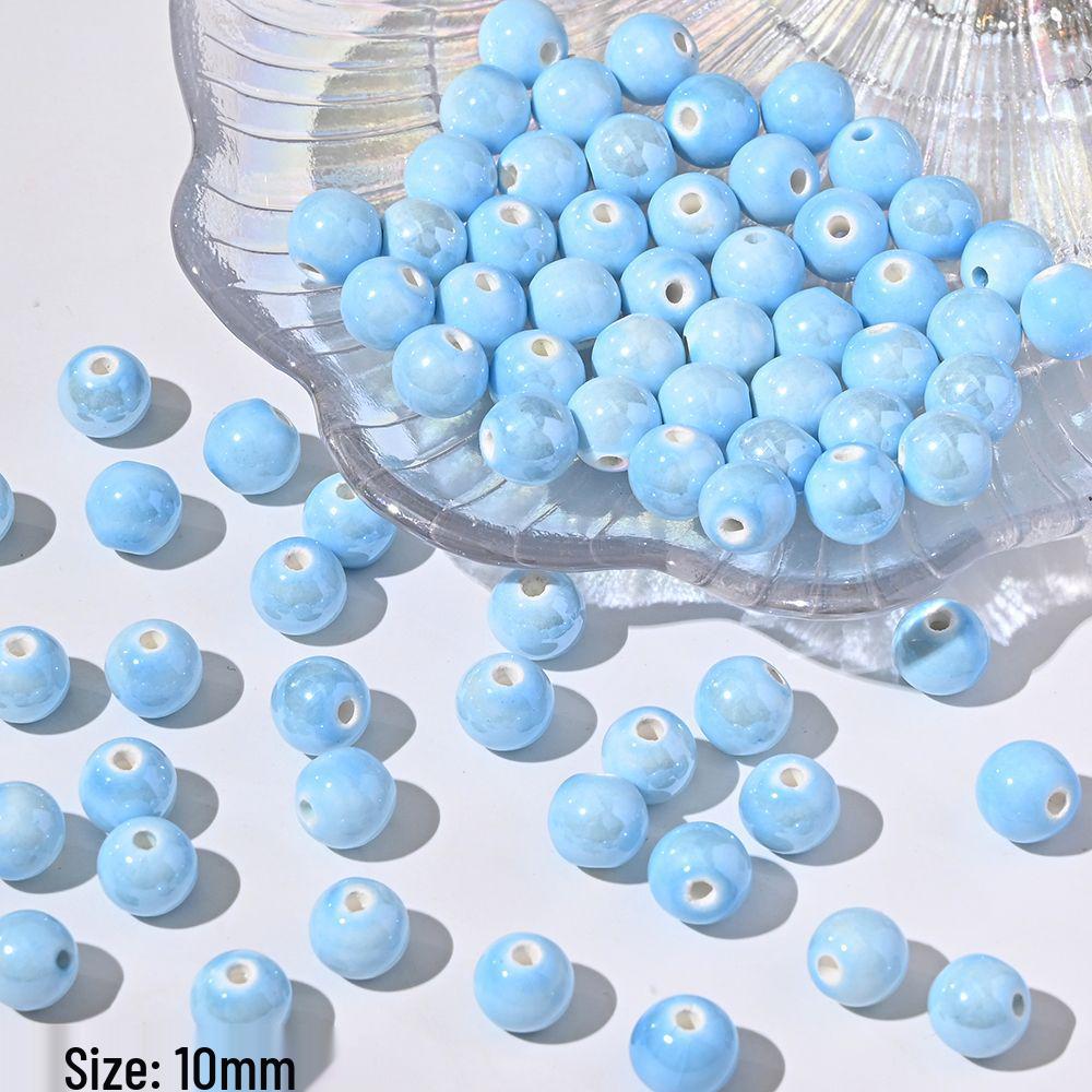 Blue Series Japanese Ceramic Seashell & Heart Beads for DIY Jewelry