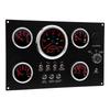 12V 5 Gauge Set Instrument Panel 0 to 120MPH 0 to 8000RPM Red LED 0 to 5bar 0 to 73psi for Marine Boat Car