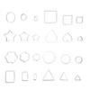 24Pcs Biscuit Mold Set Stainless Steel Mini Cookie Cutter Metal Fondant Cutter Geometric Shape for Cake Snack