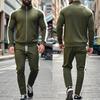 2026 Europa e Stati Uniti Primavera e Autunno Outdoor Nuovo Tempo Libero Tuta Sportiva da Uomo Contrasto di Colore Outdoor Uomo 2 Pezzi
