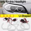 For BMW 5 Series F10 F11 M5 2010-2017 Super Bright CS CSL Style Lemon Yellow DRL Angel Eyes Light Daytime Running Light