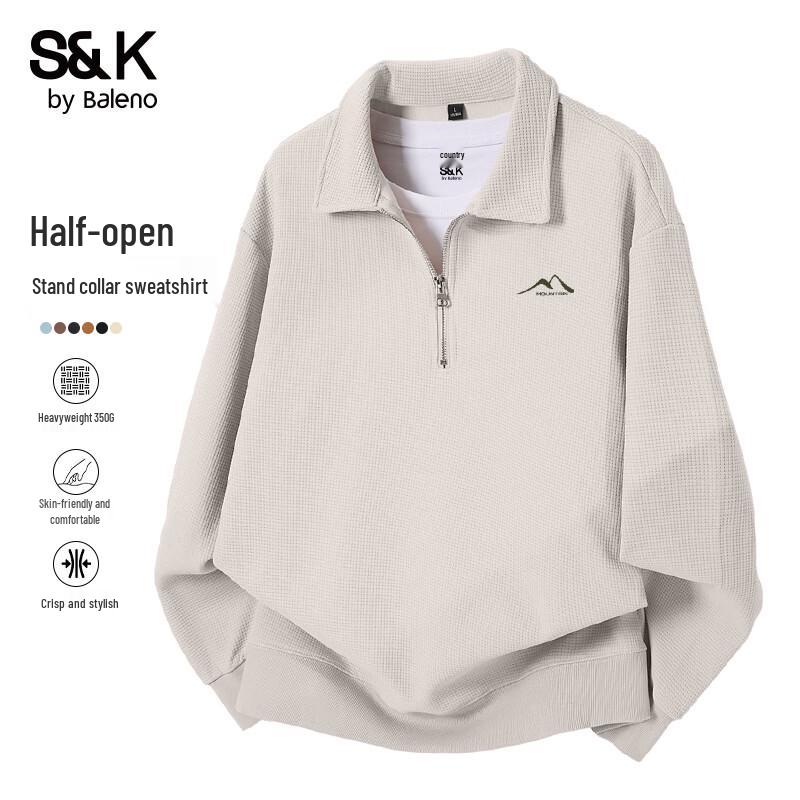 Baleno Men s S&K Series Polo Collar Pullover Sweatshirt 3XL