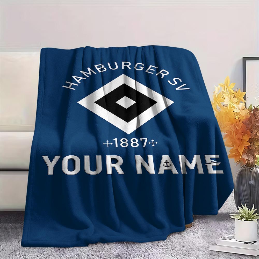 1 Stück Personalisierte Decke mit HSV-Muster aus Flanell, geeignet für alle Jahreszeiten, für Heimdekoration, Wärme und Komfort, Geschenke, Weihnachtsgeschenk -HE68