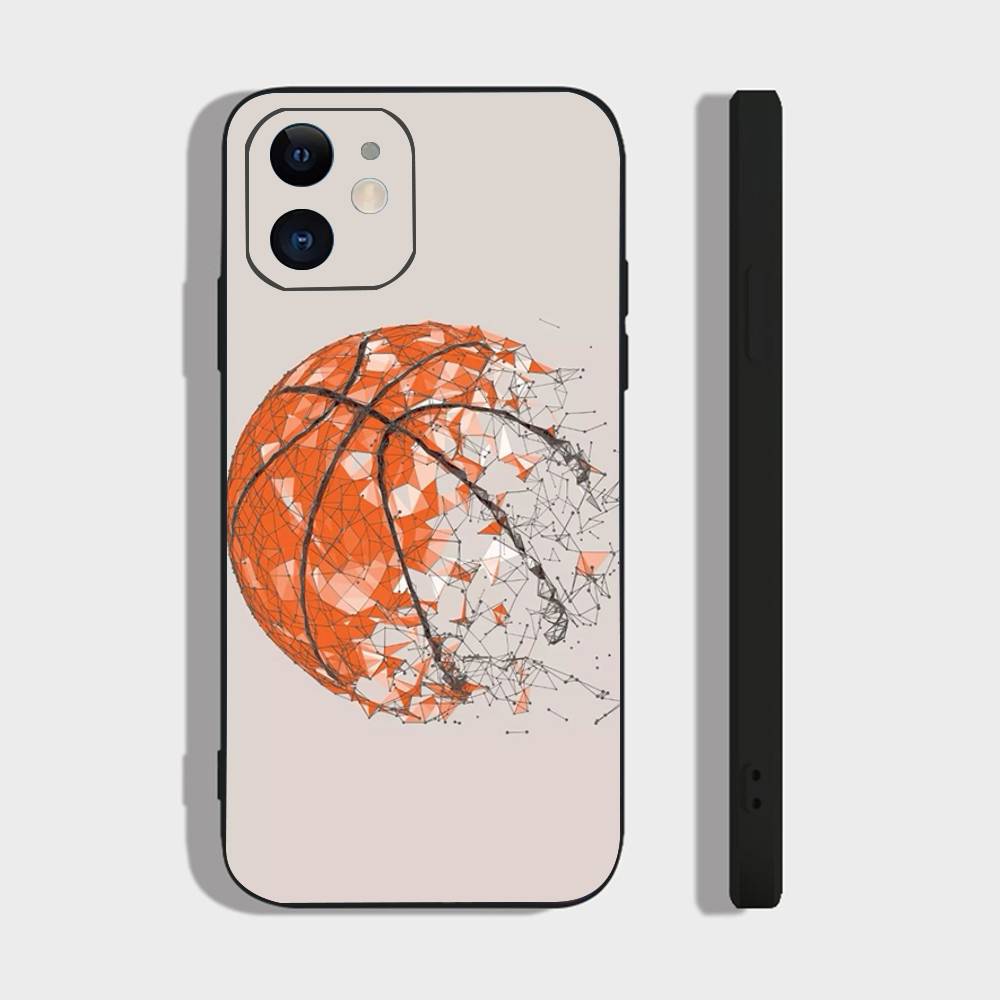 Basketball Phone Case For IPhone 17 Air 16 15 14 13 Pro Max 11 12 Black Silicone Cover