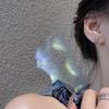 Super flash small butterfly zircon ear buckle women's design earrings, Dongdaemun trendy ears, Korea