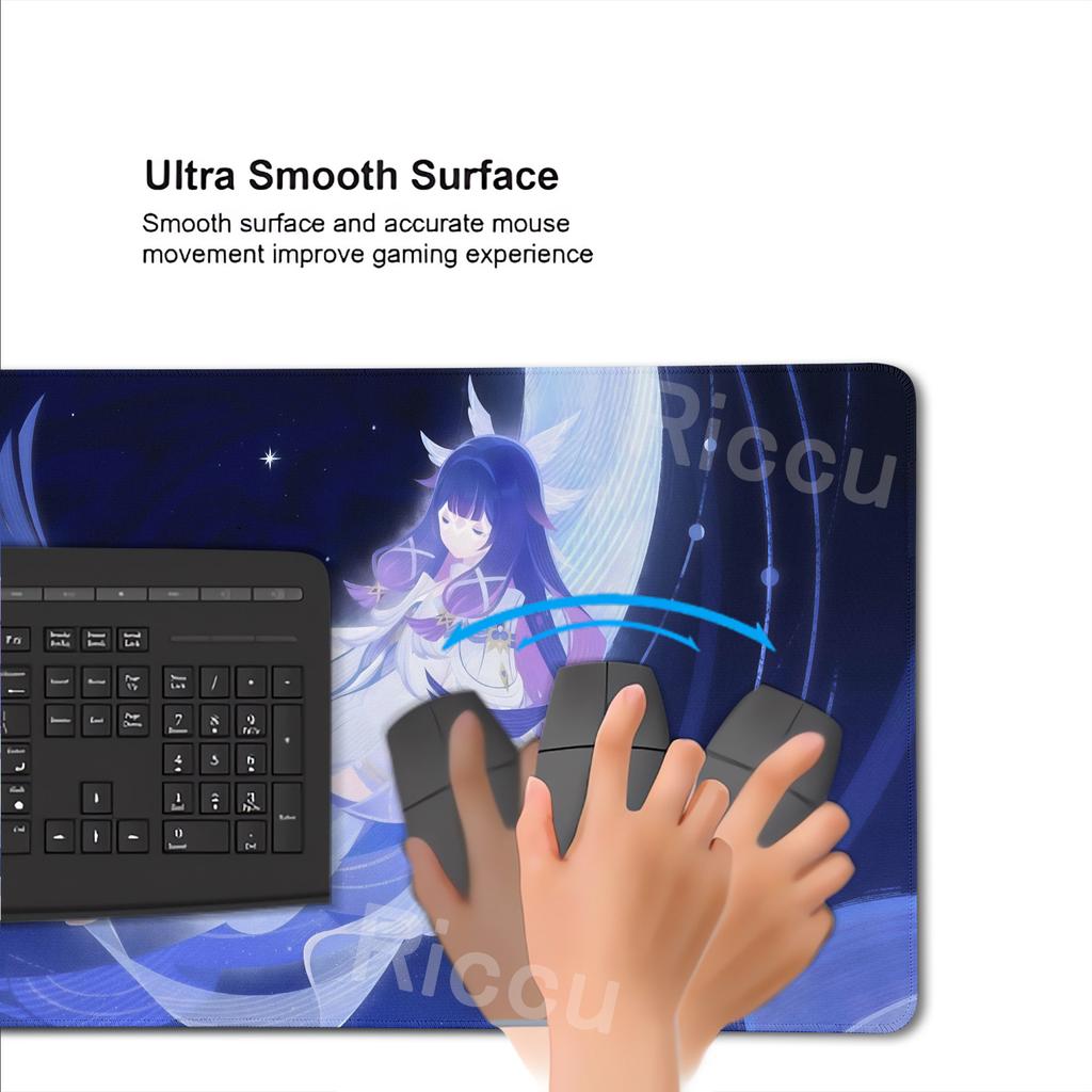 Tapis de souris mignon motif Columbina Genshin Impact Gamer Verrouillage Bord Anime Jeu d'ordinateur Grand Tapis de souris en caoutchouc Art Tapis de bureau pour ordinateur portable