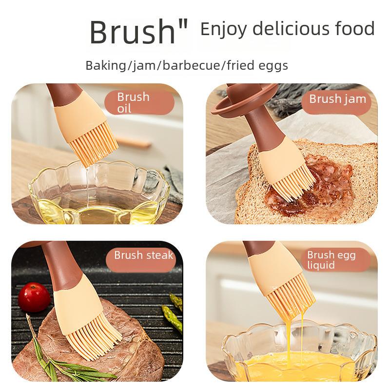 בקבוק שמן סיליקון למטבח אפייה ברביקיו גריל מברשת שמן דיספנסר עם בקבוק מברשת שמן מברשת ברביקיו עמידה בחום כלי ברביקיו חיצוני