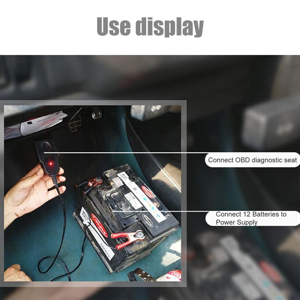 Car Computer Memory Saver OBD2 3.6ft Professional Vehicle Safe Auto Battery Power Off Memory Saver Cable with Alligator Clip-On