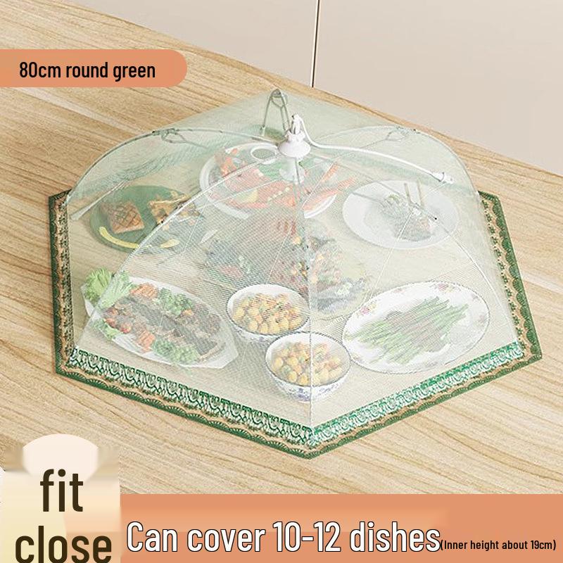 Shuwan Foldable Insect-Resistant Food Cover - Breathable, Dustproof, and Flyproof Umbrella for Household Dishes