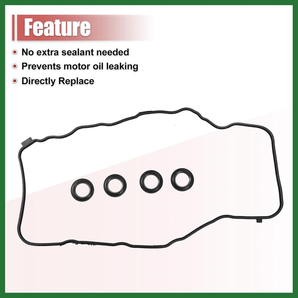 Motoforti 1 Set VS50741R Engine Valve Cover Gasket Replacement for Honda Civic 2006-2015 Long-lasting