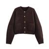 European And American Style Foreign Trade Women's Clothing New 2025 Fashion Gold Button-decorated Knitted Jacket Skirt Suit