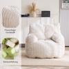 010-Soft Padded Foam Beanbag with Corduroy Cover, Beige