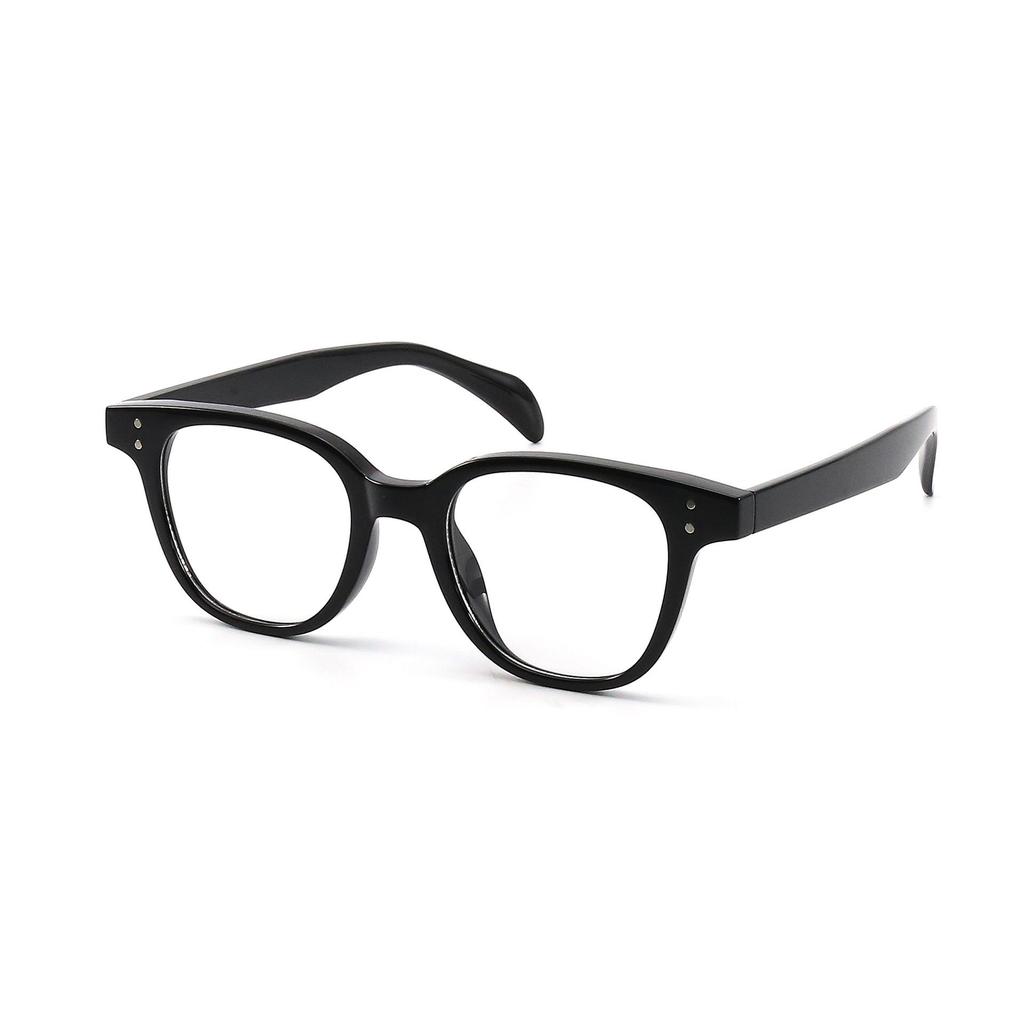 Sunset Tea Square Frame Plain Lens Glasses: Everyday Wear with Blue Light Blocking
