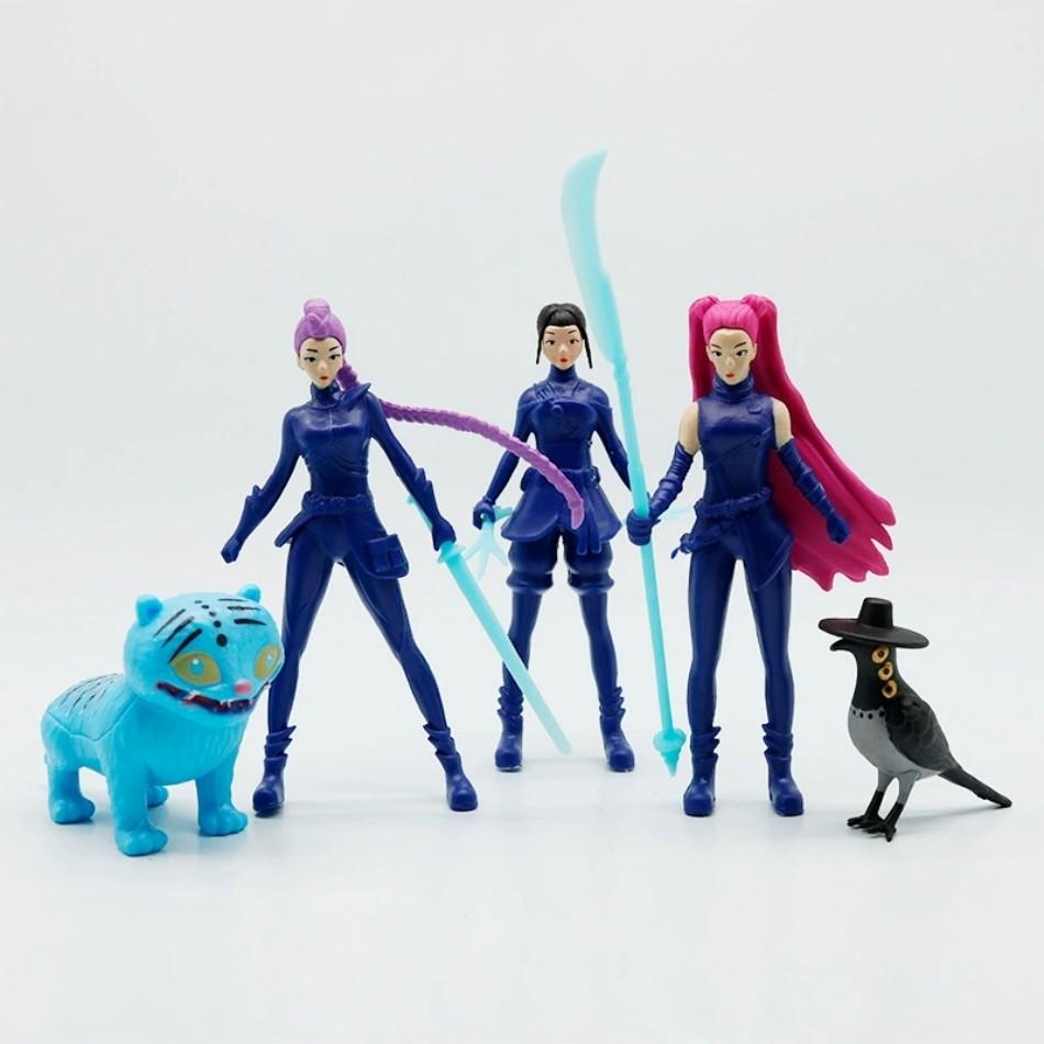 NEW Kpop Demon Hunters Figure Cartoon Hunters Tiger Rumi/Mira/Zoey Action Figure PVC Desktop Decoration Model  Toy Gift