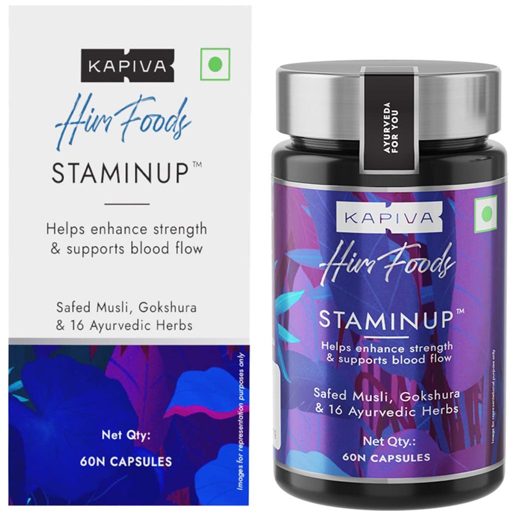 Kapiva StaminUP Capsules 60 | Ayurvedic Herbal Strength Support with 17 Herbs & 4 Bhasmas for Vitality