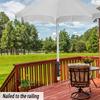 Patio Umbrella Holder Heavy-Duty Adjustable Metal Sun Umbrella Clamp Stand Patio Space and Shade Bracket for Deck Railing,Outdoor