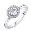 Couple Ring Round Diamond Flower Ring Simple Fashion Ring Female
