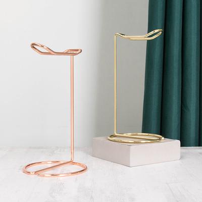 Suporte para fone de ouvido, suporte de metal dourado, suporte para fone de ouvido, rack fofo, bluetooth, sem fio