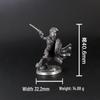 White Copper Spartan Shogun Warrior Chess Piece Ornament – Retro Soldier Toy Gift for Boys