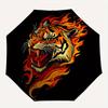 1pc Tiger Flames Automatic Open 8-Rib Windproof Umbrella, Travel & Commuting, Suitable for All Seasons, Lightweight Portable,025