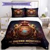 3pcs Duvet Cover Set (1*Duvet Cover + 2*Pillowcase, Without Core), FC Bayern Print Soft All‑Season Bedding Set, Home Bedroom Decor Gift