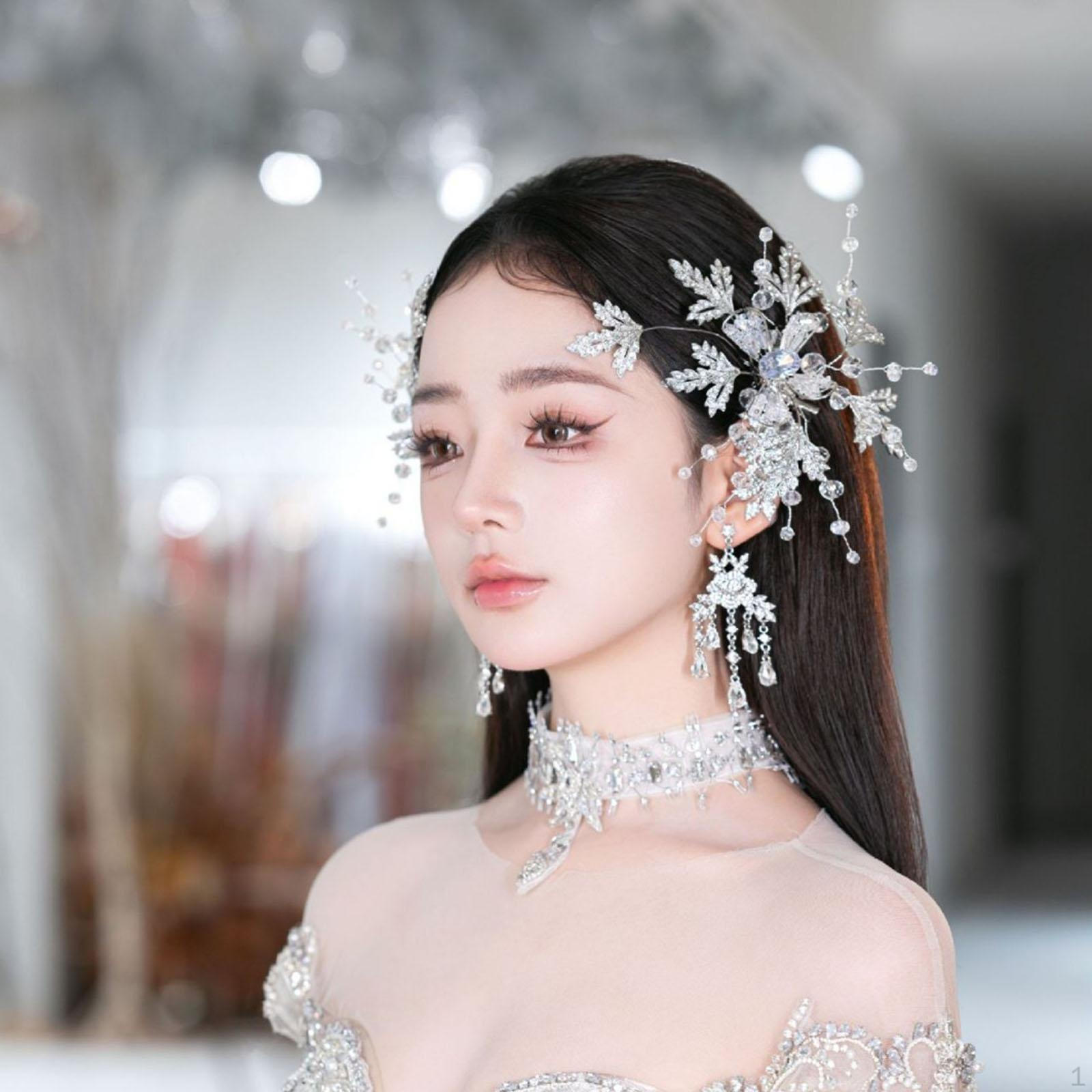 

2Pcs Bridal Hair Clip Wedding Party Supplies Creative Compact Gift Headdress