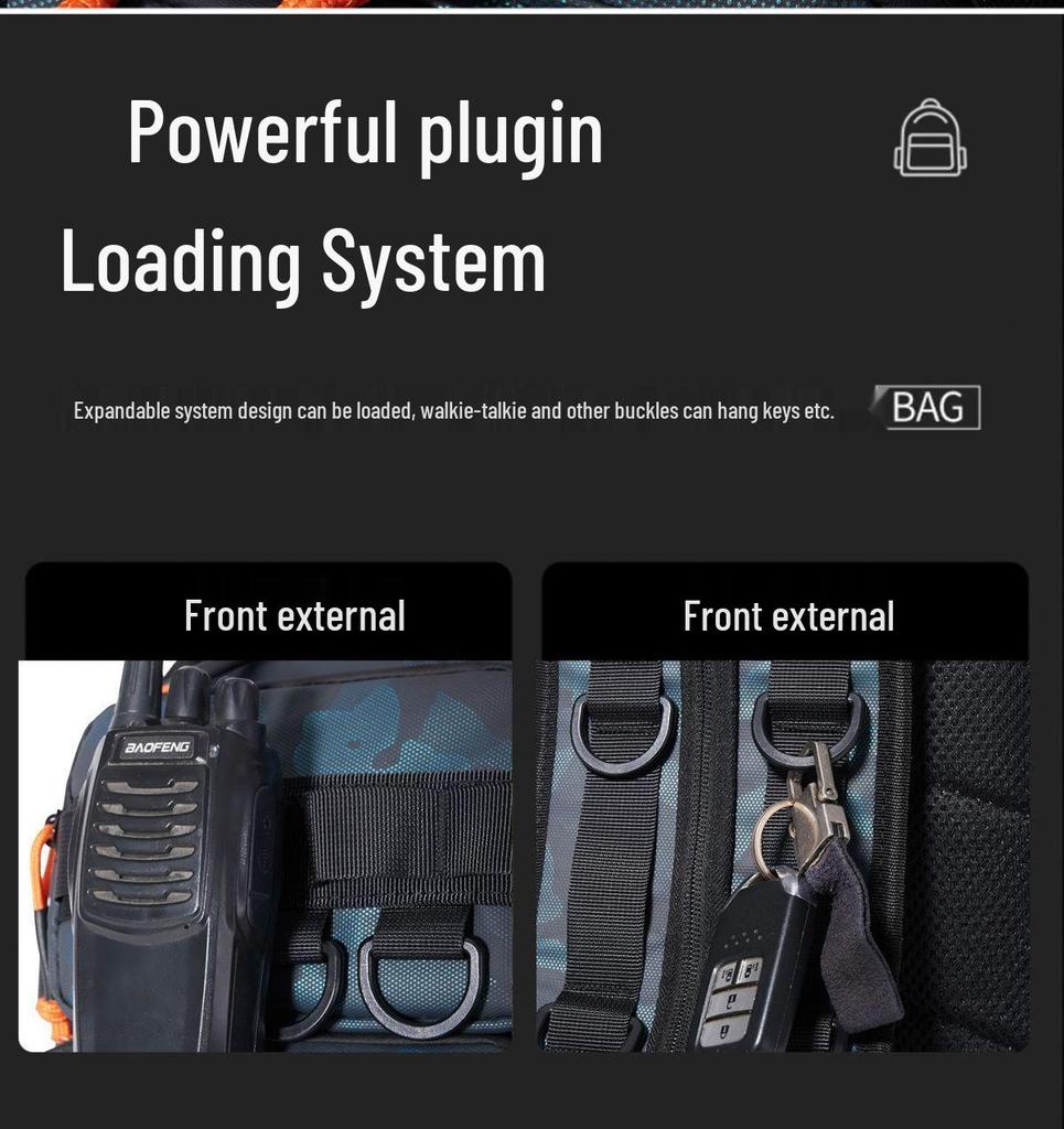 A1R Fishing Gear Backpack: Waterproof, Multifunctional, Large-Capacity Crossbody and Chest Bag.