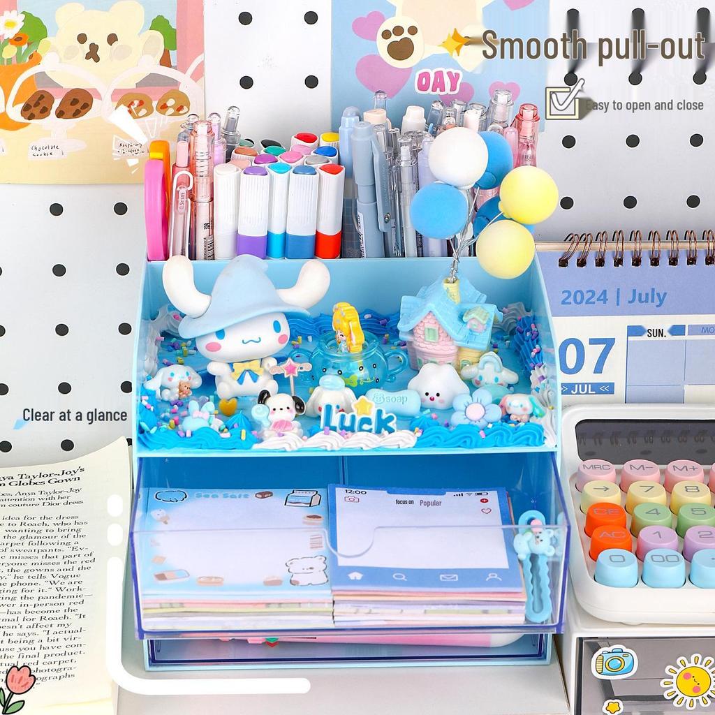 Children's DIY Multi-Compartment Pen Holder & Storage Box
