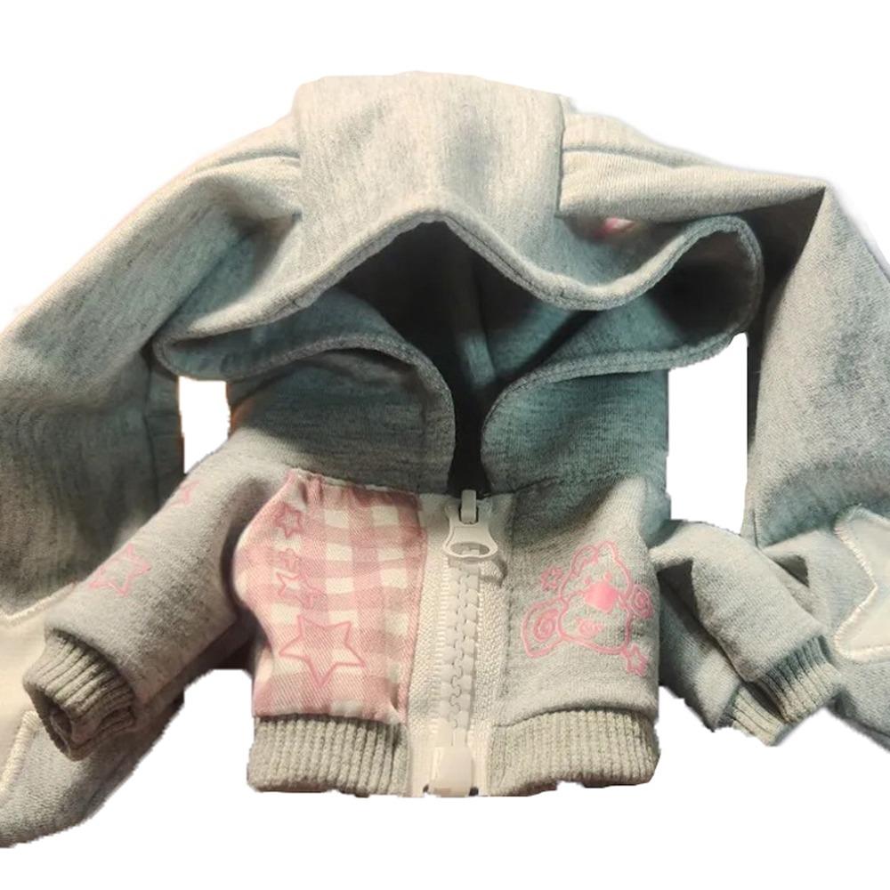 

Star Cotton Doll s Clothes Rabbit Coat Plush Doll Clothes Doll Accessories серый