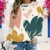 Ladies Plus Size Crew Neck Long Sleeve Sweatshirt Soft Loose Casual Street Leisure Daily Pullover