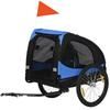 PawHut Dog Trailer, Folding Bike Trailer for Dogs, Water Resistant, Oxford Fabric, Steel, 140 X 71 X 83 Cm, Blue