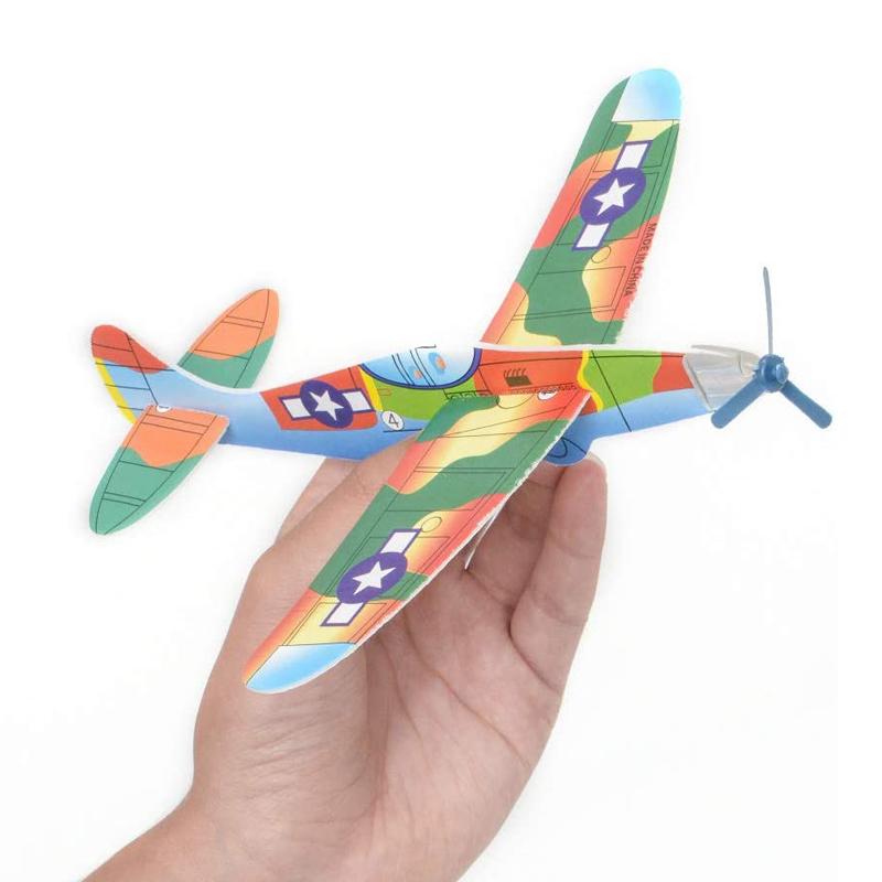 DIY 12PCS Hand Throw Flying Glider Planes Outdoor Games Avion Polystyrène Planeur Juguetes Divertidos Y Baratos Kids
