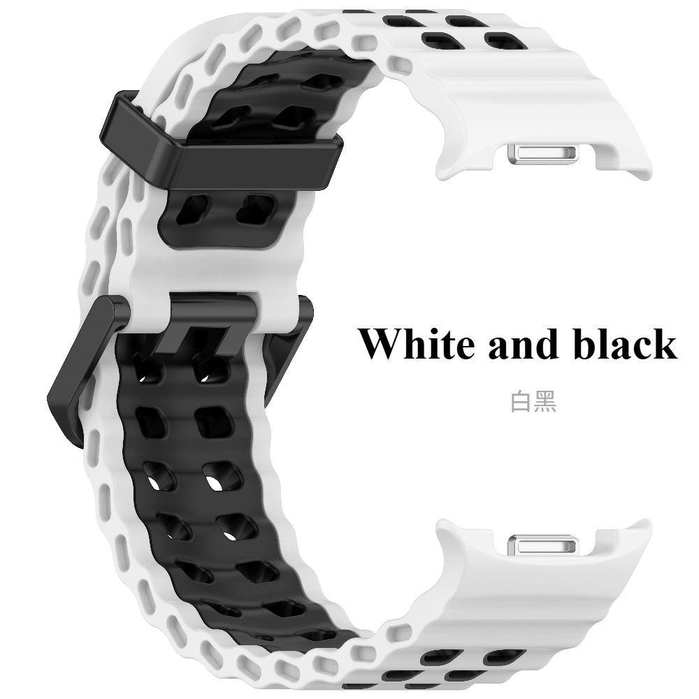 Marineband Für Samsung Galaxy Watch 8 Classic Zubehör Zweifarbige Sport Silikon Armband Galaxy Watch 8 40MM 44mm Armbänder