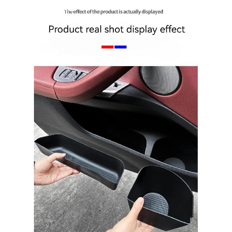 For BMW X3 G01 2025 4PCS Car Front Door Side Storage Box TPE Front Door Organizer Tray Auto Interior Accessories