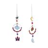 Halloween Pumpkin Hanging Decoration Spooky Moon Star Ghost Ornament Holiday Party Car Rearview Mirror Indoor Suncatcher Wind Chime Pendant