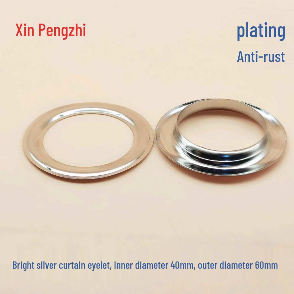 Bright Silver Buckle Metal Grommet for Luggage, Leather Clothing, Advertising, and Curtain Fabrics