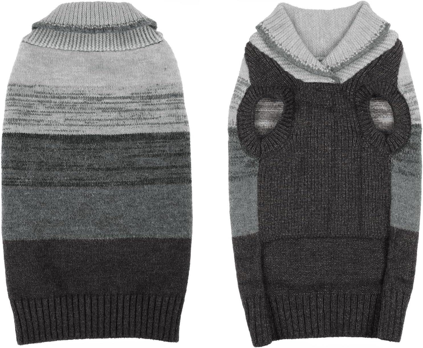 

New Pet Sweater: Autumn/Winter Knitwear for Cats and Dogs, Ideal for Bichon and Corgi Breeds. Extra Small серый