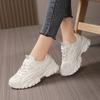 Breathable Mesh Dad Shoes Women's Summer New Platform Shoes Soft Bottom Ultra Light Sneaker Stylish Height Increasing Women's Shoes
